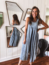 Washed Tencel Pleat Front Jumpsuit