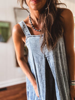 Washed Tencel Pleat Front Jumpsuit