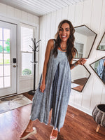 Washed Tencel Pleat Front Jumpsuit