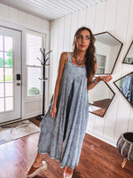 Washed Tencel Pleat Front Jumpsuit