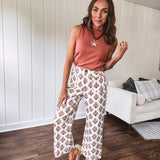 Tangerine Floral Bundle Wide Leg Pant