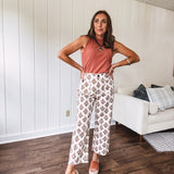 Tangerine Floral Bundle Wide Leg Pant
