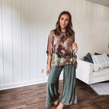 Silk Pants w/Slit
