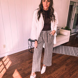 Powder Cream Pearl Embellished Cardigan