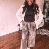 High Neck Long Sleeve Ribbed Knit Bodysuit