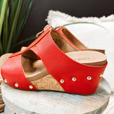 Red Taboo Zip Wedge