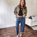 Bold Moves Camo Mix Zip Jacket | Olive