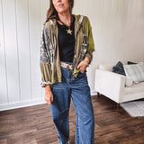 Bold Moves Camo Mix Zip Jacket | Olive