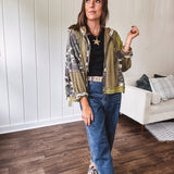 Bold Moves Camo Mix Zip Jacket | Olive