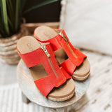 Red Taboo Zip Wedge