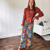 Denim Sunflower Art Jeans