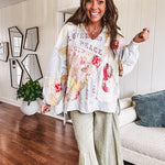 Cotton terry knit wide leg pants with raw hems, oversized pockets and drawstring waist.