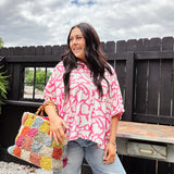 Hot Pink Button Down Shirt