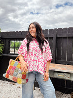 Hot Pink Button Down Shirt