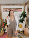 Brown Mineral Wash Romper