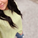 Mint Scallop Hem Woven Sweater Vest