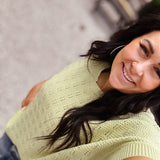 Mint Scallop Hem Woven Sweater Vest