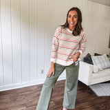 Harvest Skies Textured Stripe Sweater