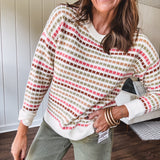 Harvest Skies Textured Stripe Sweater