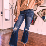 Dark Crop Flare | High Rise