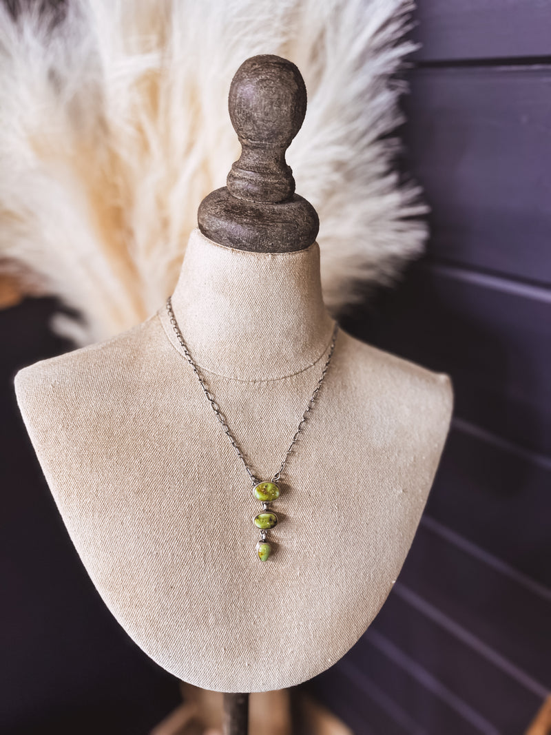 Palomino Triple Drop Cufflink Chain Necklace