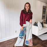 Sage Sun OOAK Kantha Patch Pant