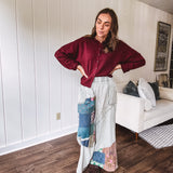 Lightweight Button Down Knit Cardigan | Burgundy