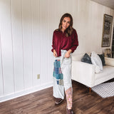 Lightweight Button Down Knit Cardigan | Burgundy