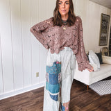 Sage Sun OOAK Kantha Patch Pant