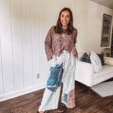 Sage Sun OOAK Kantha Patch Pant