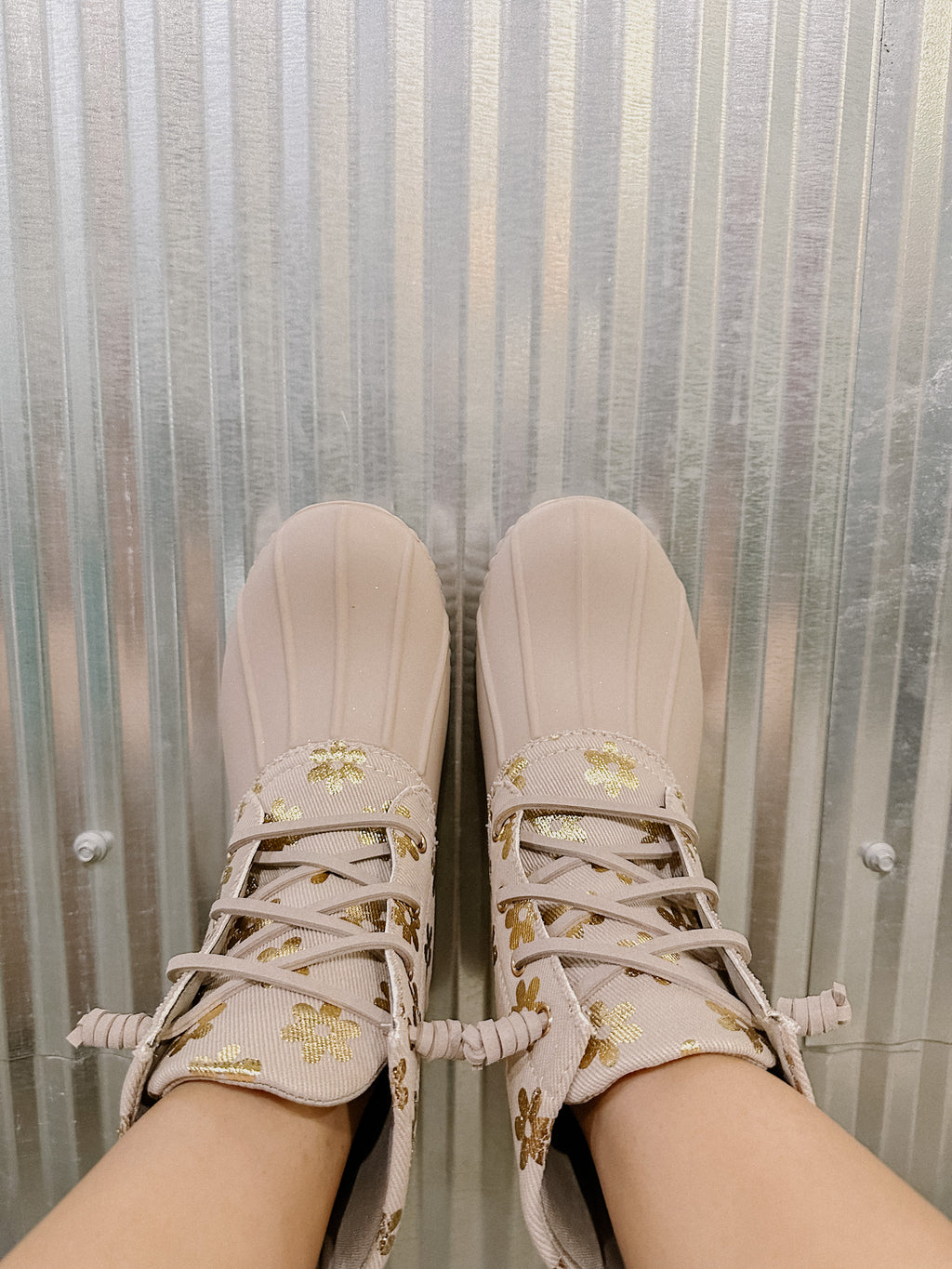 White Flower Boot