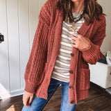 Cream/Taupe Autumn Hacci Stripe Top