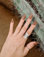 Rope + Dot Ring with Howlite Bar