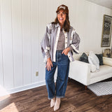 Dark Wash Crop Barrel Denim