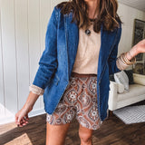 Dark Wash Denim Blazer