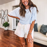 Soft, relaxed fit tee with front pocket.