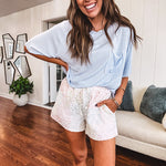 Soft, relaxed fit tee with front pocket.