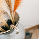 Stamped Matte Coral Skinny Cuff