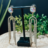 Gold Sparkle Arch Earring