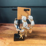 Scarf Link Charm Hoop