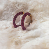 Magenta Moment Rhinestone Hoop