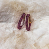 Magenta Moment Rhinestone Hoop