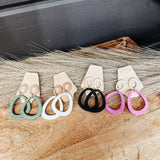 Abstract Oblong Cutout Drop Earring