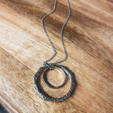 Gilda Round Hammered Long Necklace