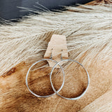 Faux SS Circle Drop Earring