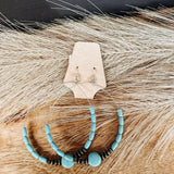 Turq Cylinder XL Circle Drop Earring