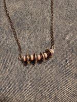 Pink Conch + Cylinder Alternating Necklace
