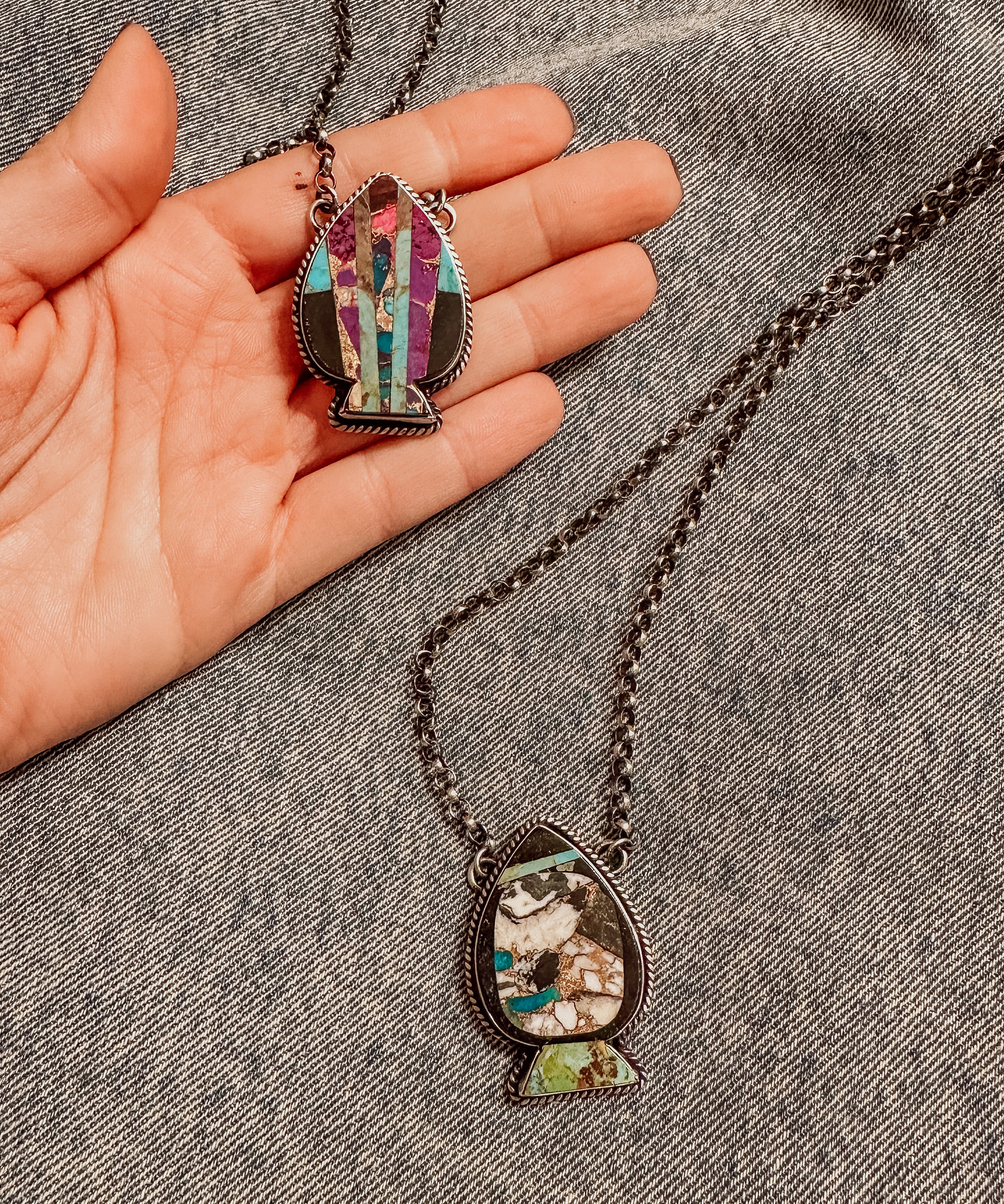 Call a Spade Turquoise Necklace