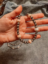 8mm Pink Conch + Sterling Silver Pearl Necklace | 20"