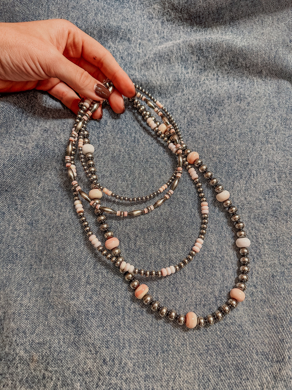 4mm Sterling Silver Pink Conch Choker Necklace | 14"